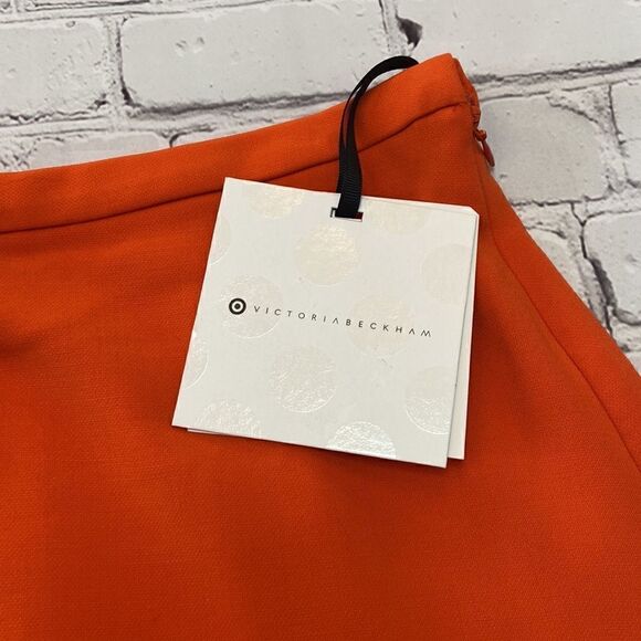 Orange Skirt with Scallop Trim Pocket- Vintage Mid-Century Look - Picture 5 of 13
